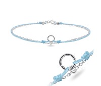 Shiny Rope with Loop Silver Anklet ANK-101